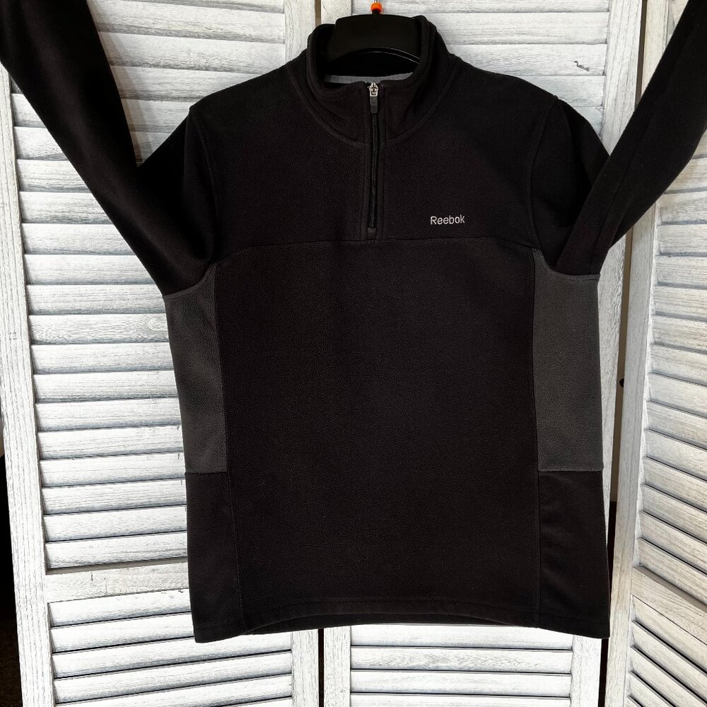 Reebok Men's Micro Fleece 1/2 Zip Jacket w-SAGE Olive inserts